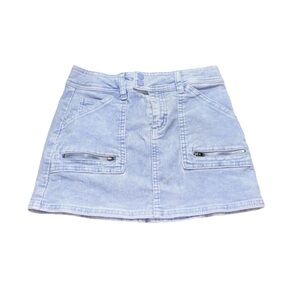 Forever21 Womens Mid Rise Corduroy A-Line Skirt-Juniors 11/12 Blue